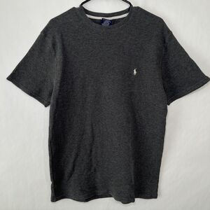 Polo Ralph Lauren Sleepwear Short Sleeve Thermal Shirt Mens XL Gray White Pony